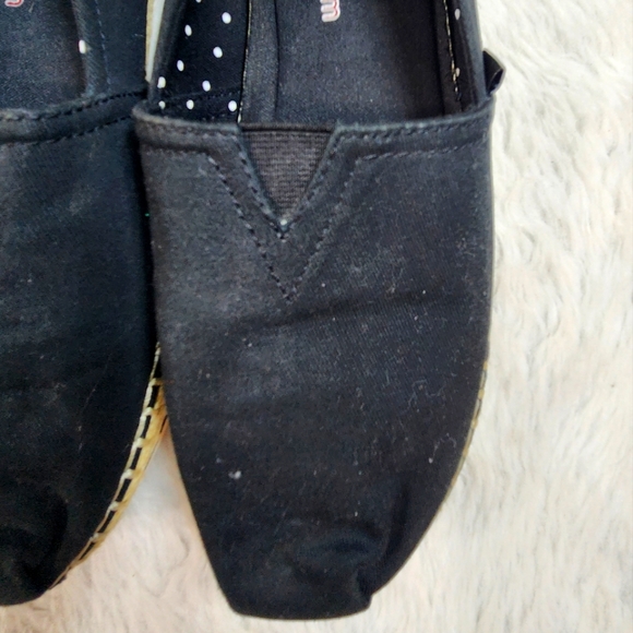 BOBS Black Canvas Slip on Espadrilles - Picture 4 of 11